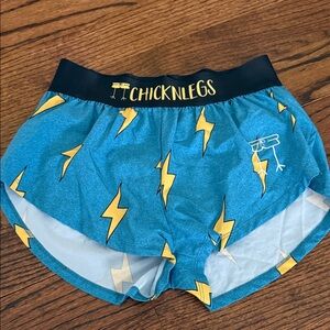 ChicknLegs Women's Blue Lightning Athletic Shorts